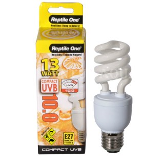Лампа Reptile One Lamp Compact 10.0, для рептилий, Е27, 13W, 10% UVB